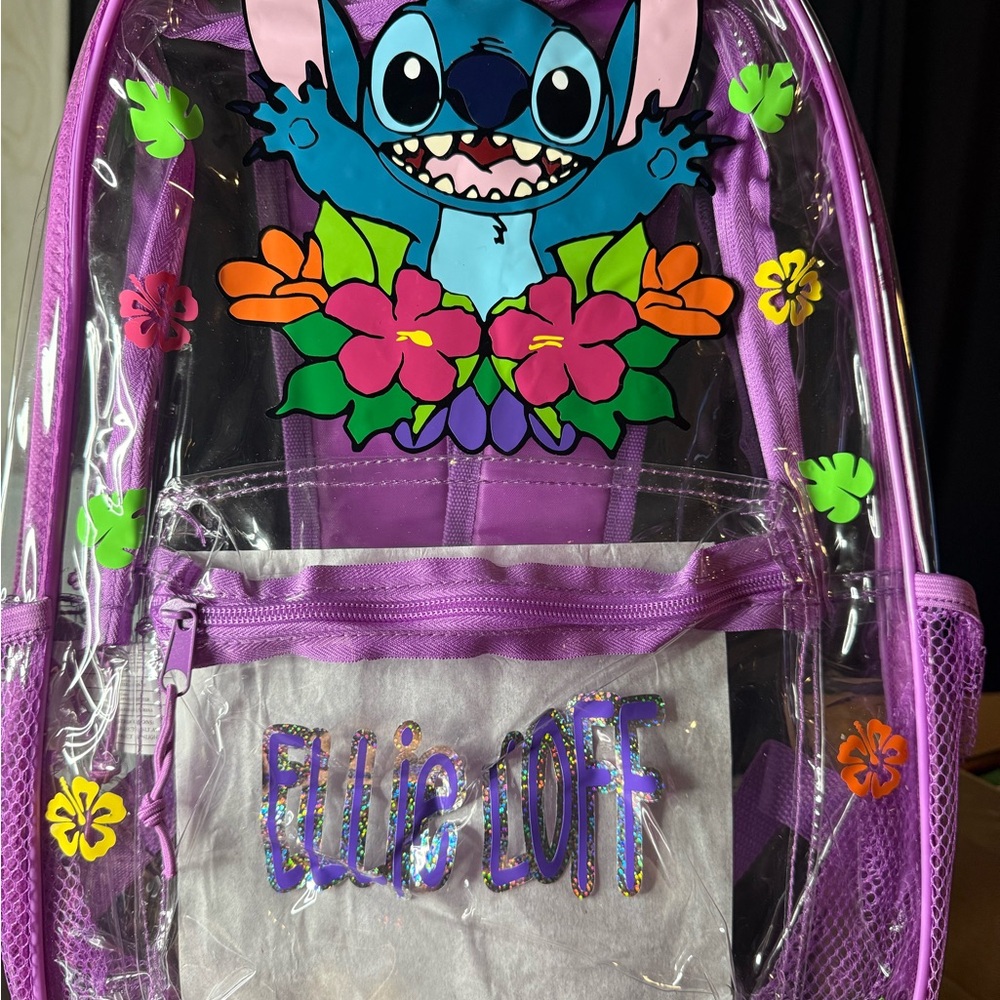 Purple Kids Backpack with Character Design